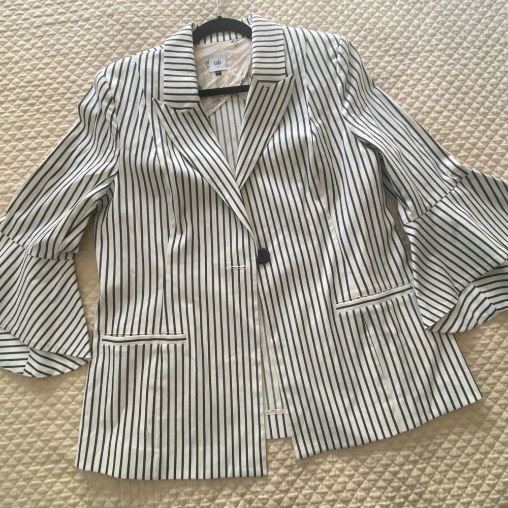 Cabi Striped Bell Jacket size 14
